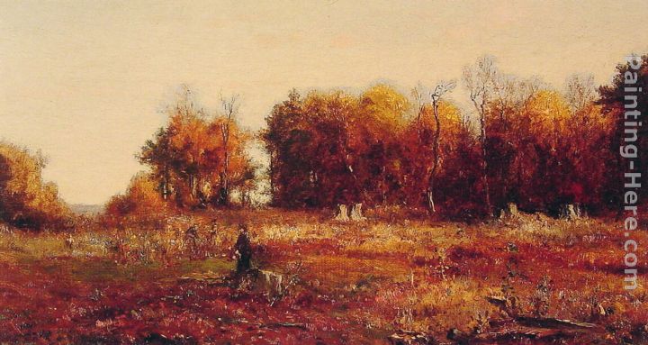 Gathering Autumn Leaves painting - Jervis McEntee Gathering Autumn Leaves art painting